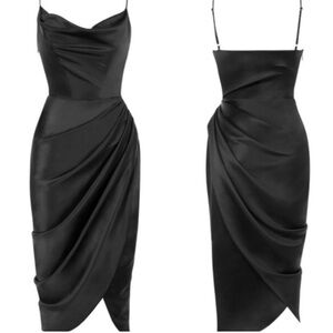 House of CB Reva Black Satin Balcony
Corset Dress size XS NWOT